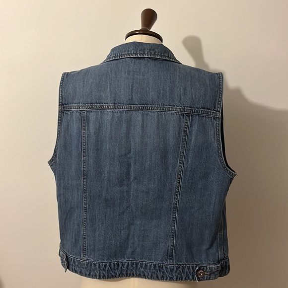 Parasuco sleeveless jean jacket size large with pockets - Picture 4 of 5